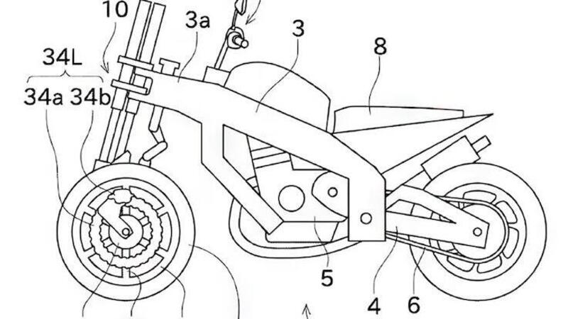 Ecco come funzioner&agrave; la prima Kawasaki a tre ruote