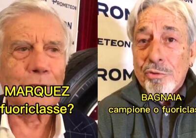 MotoGP 2023. Pecco Bagnaia è un fuoriclasse? E allora Marc Marquez!? Intervista doppia a Giacomo Agostini e Marco Lucchinelli [VIDEO]