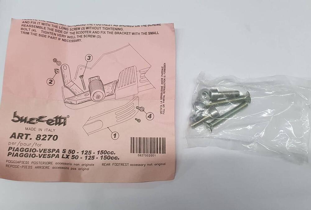 PEDALINI POGGIAPIEDI POSTERIORI PER PIAGGIO VESPA Buzzetti (3)