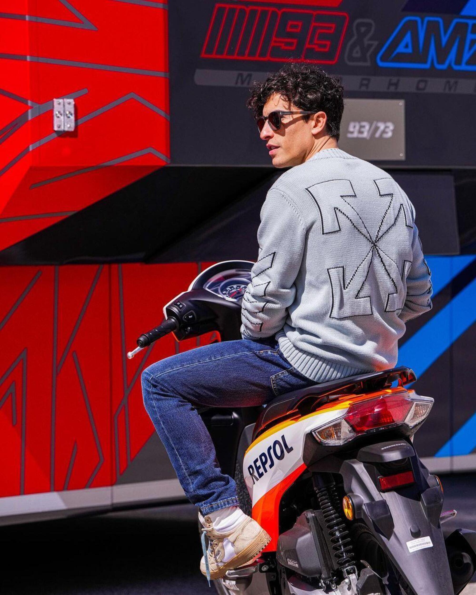 Marc Marquez shooting Off-White