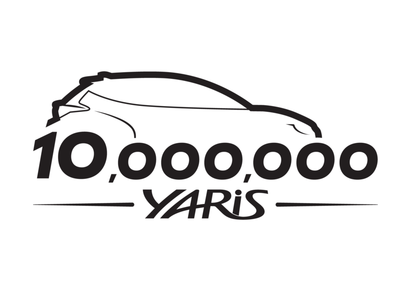 Il logo celebrativo della Yaris numero 10.000.000