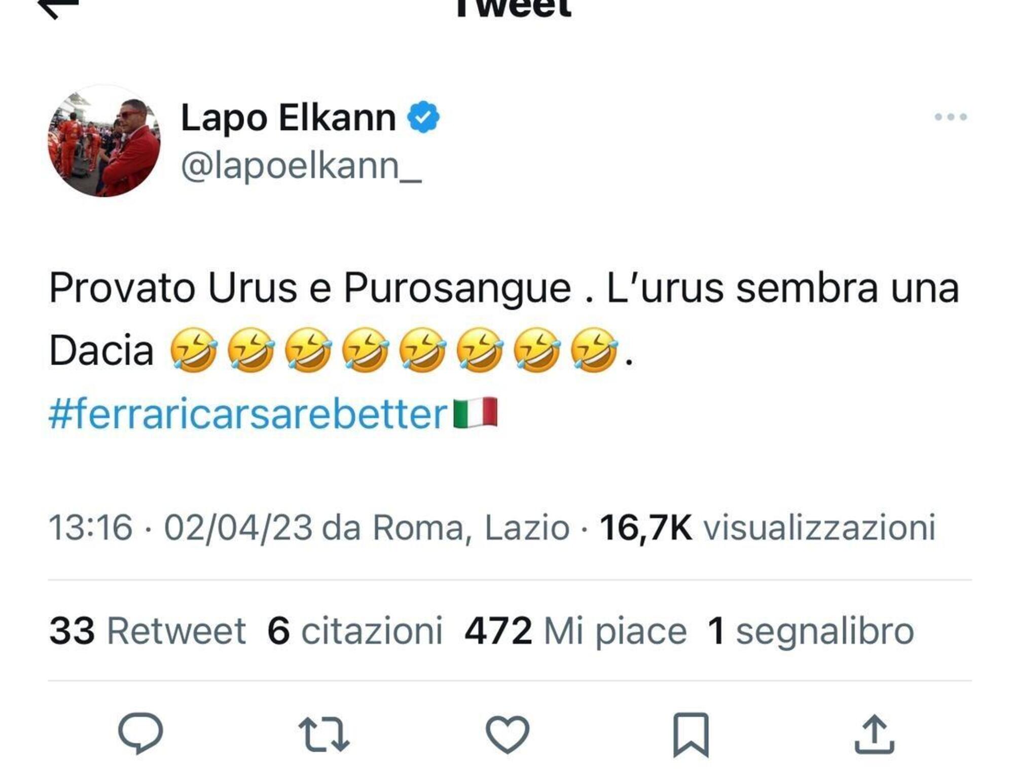 Lapo Elkann tweet