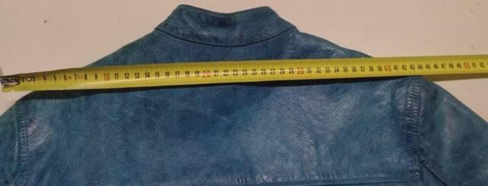 Belstaff Giacca Donna Pelle Vintage blu Tg.S (6)