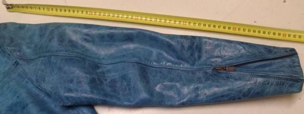 Belstaff Giacca Donna Pelle Vintage blu Tg.S (10)