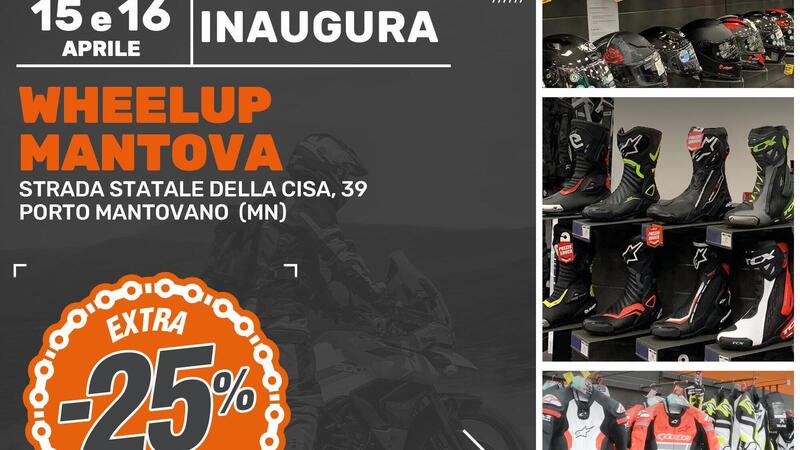 Wheelup inaugura a Mantova il 46esimo negozio