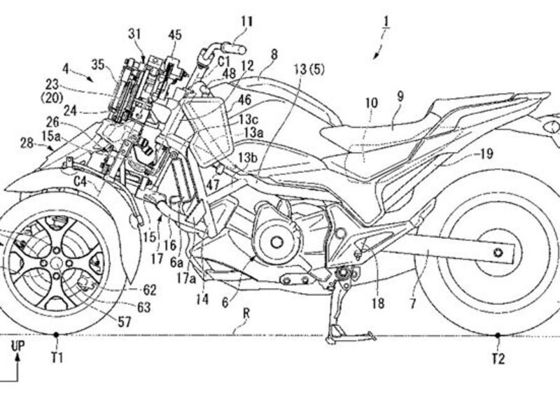 Honda: nuovi brevetti per un tre ruote