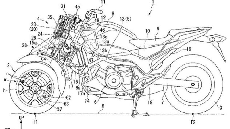 Honda: nuovi brevetti per un tre ruote