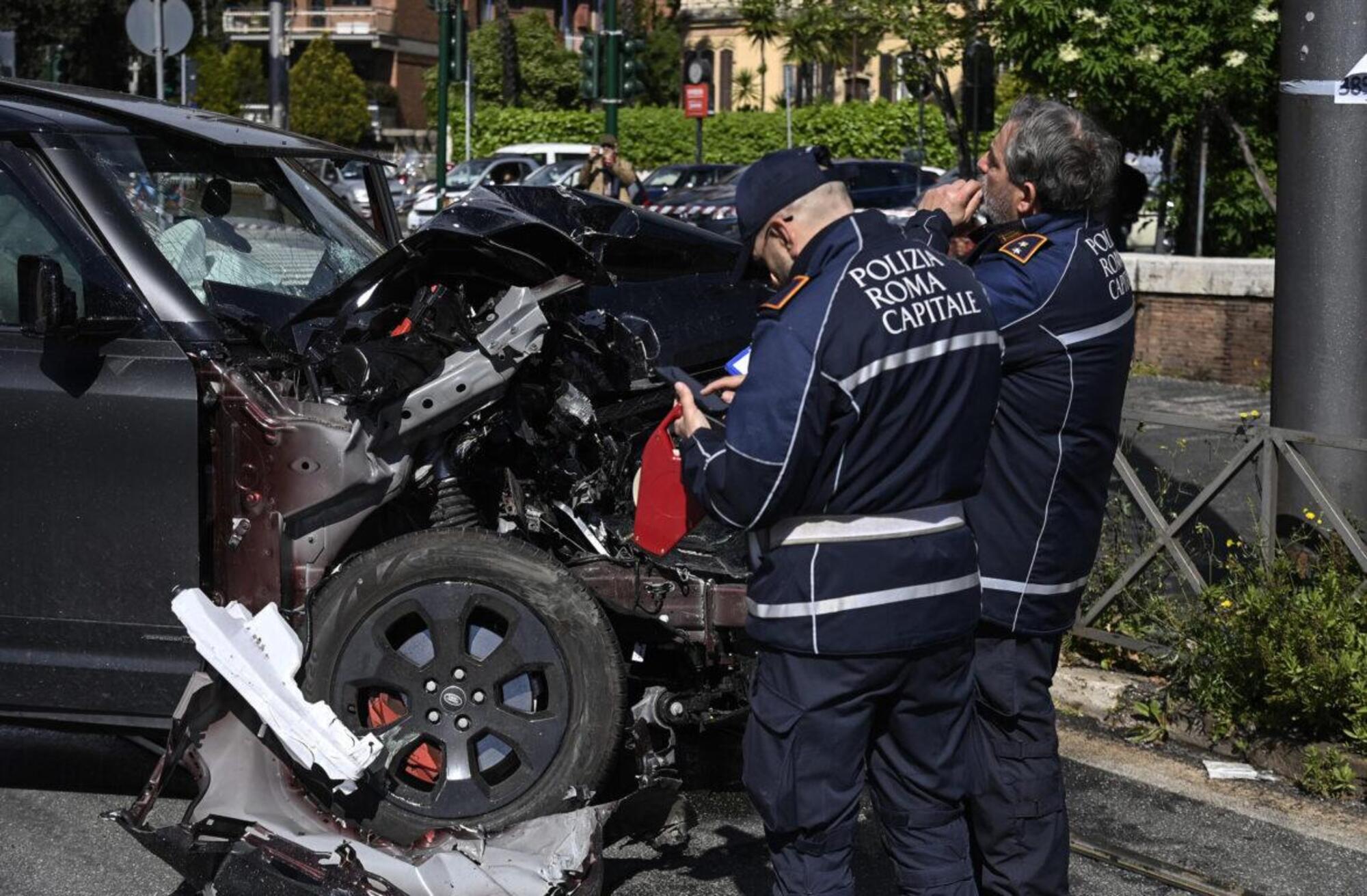 L&#039;auto distrutta di Ciro Immobile