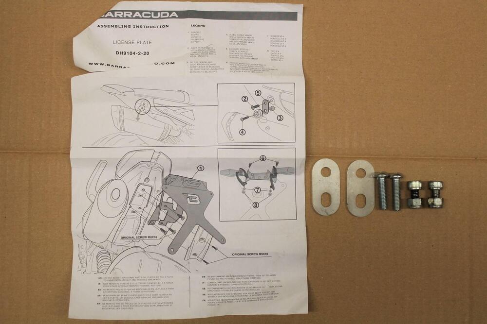 PORTATARGA + LUCE LED DUCATI HYPERMOTARD 950 2020- Barracuda (5)