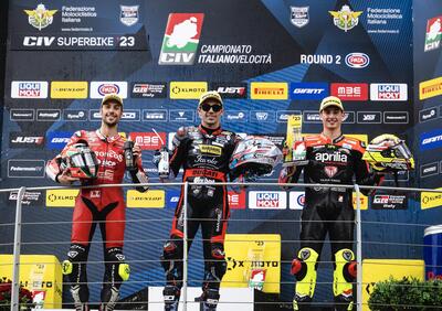 CIV 2023. Gara2 Mugello. Le Ducati sono imprendibili sul bagnato: stravince Michele Pirro, secondo Lorenzo Zanetti e terzo Luca Bernardi [RISULTATI e VIDEO]