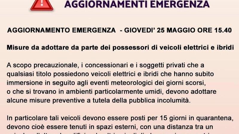 Allarme auto elettriche dai Vigili del Fuoco: vanno messe in &quot;quarantena&quot;