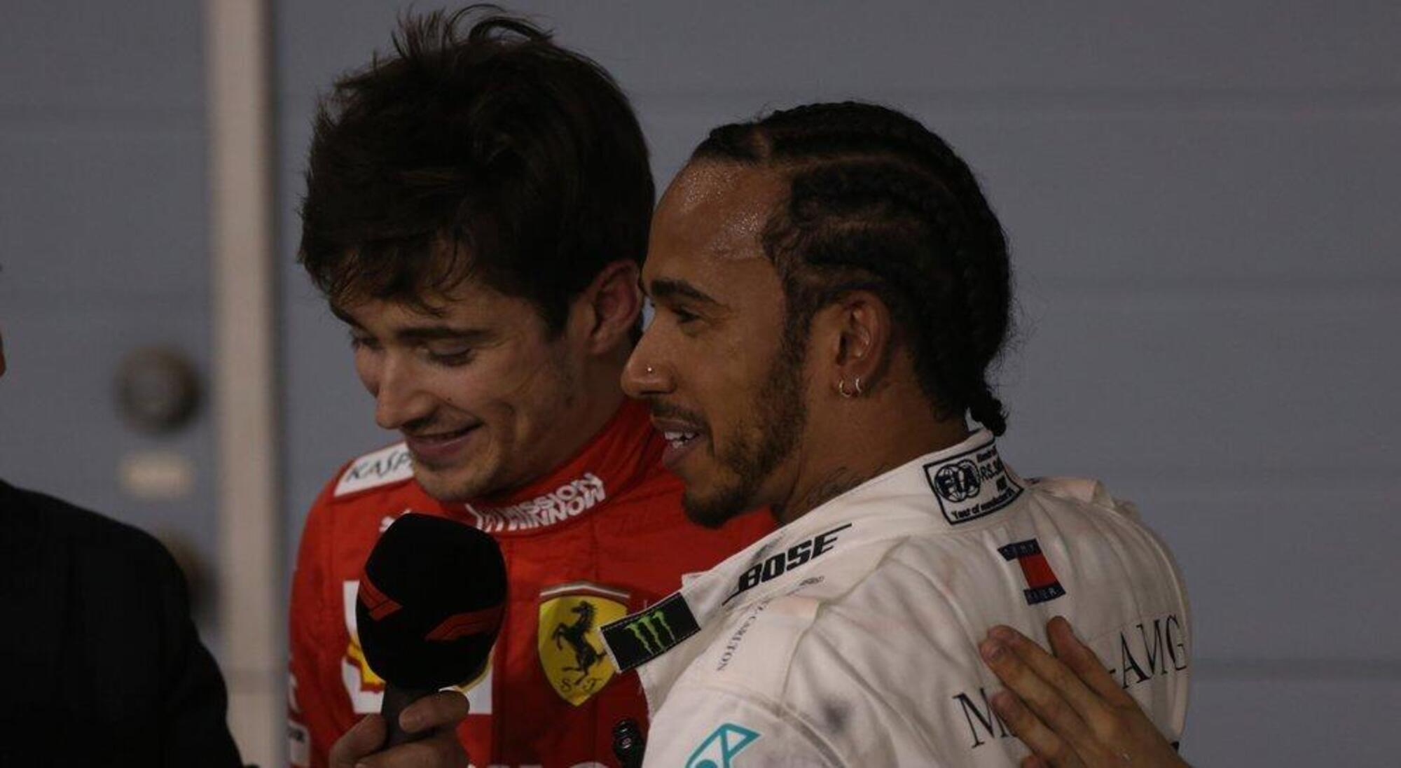 Charles Leclerc e Lewis Hamilton