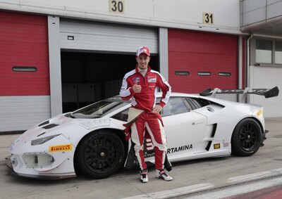 Dovizioso ad Adria sulla Lamborghini Huracan LP 620-2 Super Trofeo