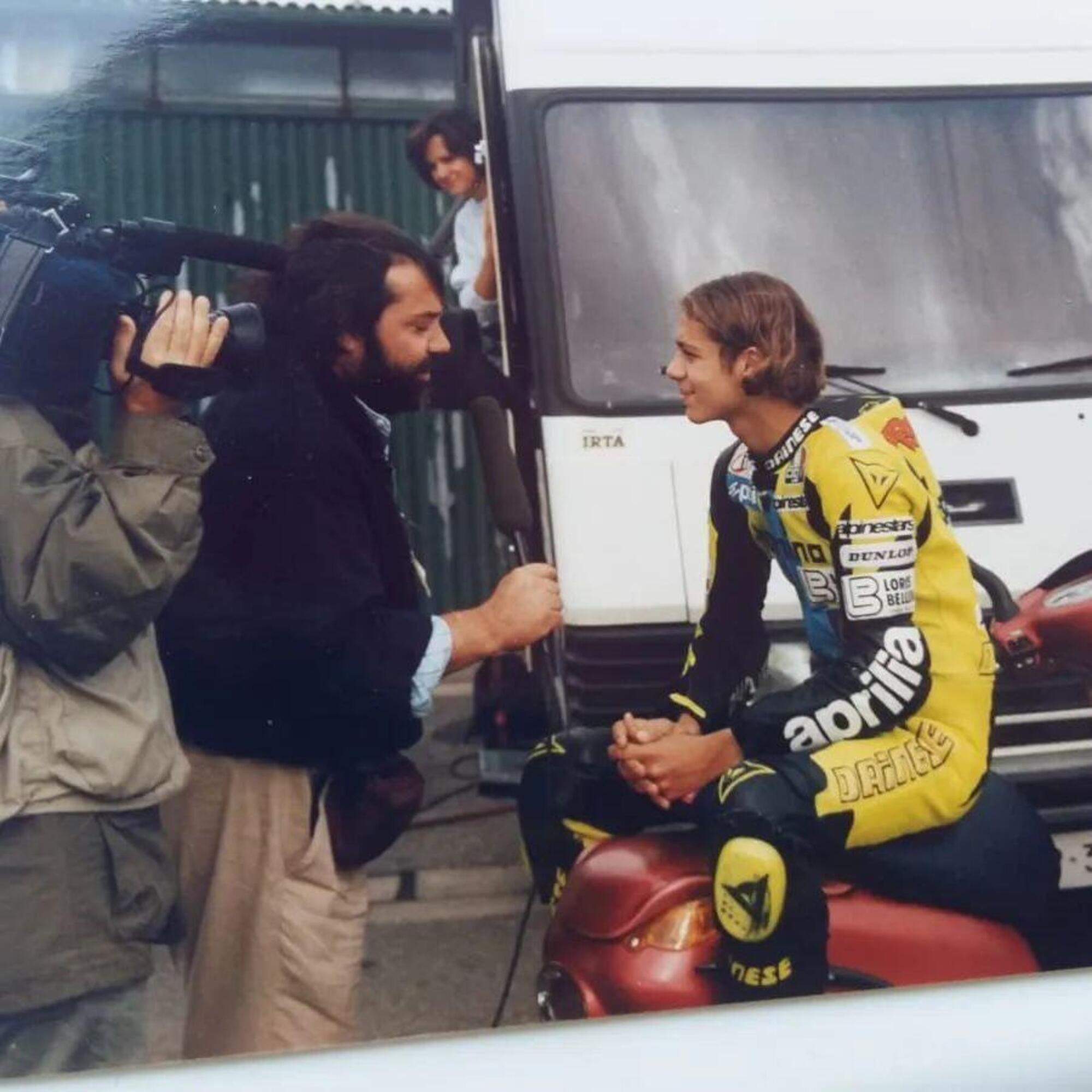 Paolo Beltramo e Valentino Rossi nel 1996