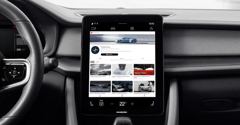 Polestar 2: arrivano YouTube e nuove funzioni 