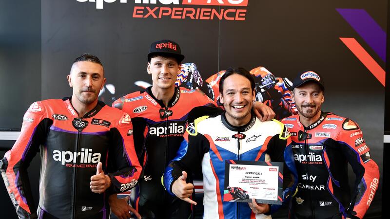 Aprilia Pro Experience - Misano 2023: l&#039;evento esclusivo in pista all&#039;inseguimento di Max Biaggi. Ecco com&#039;&egrave; andata [VIDEO]