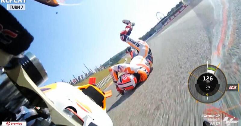 MotoGP 2023. GP di Germania. Marc Marquez: brutta caduta nel warm up