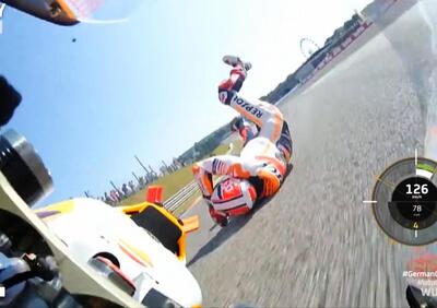 MotoGP 2023. GP di Germania. Marc Marquez: brutta caduta nel warm up