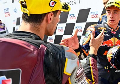 MotoGP 2023. GP di Germania. In Moto2 vince in solitaria Pedro Acosta. Carattere Tony Arbolino: altro podio difeso coi denti