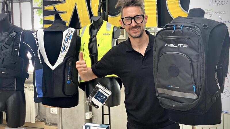Helite H-Moov: l&#039;airbag per moto che diventa uno zaino