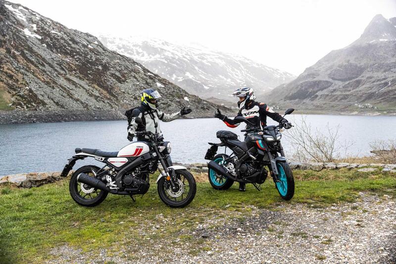 Sulle Alpi con le 125! A caccia di passi alpini con Yamaha XSR125 ed MT-125 [VIDEO]