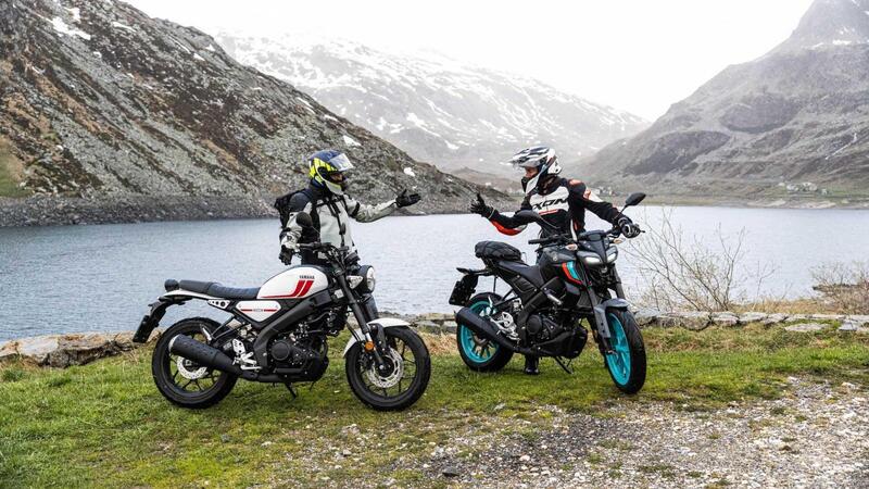 Sulle Alpi con le 125! A caccia di passi alpini con Yamaha XSR125 ed MT-125 [VIDEO]