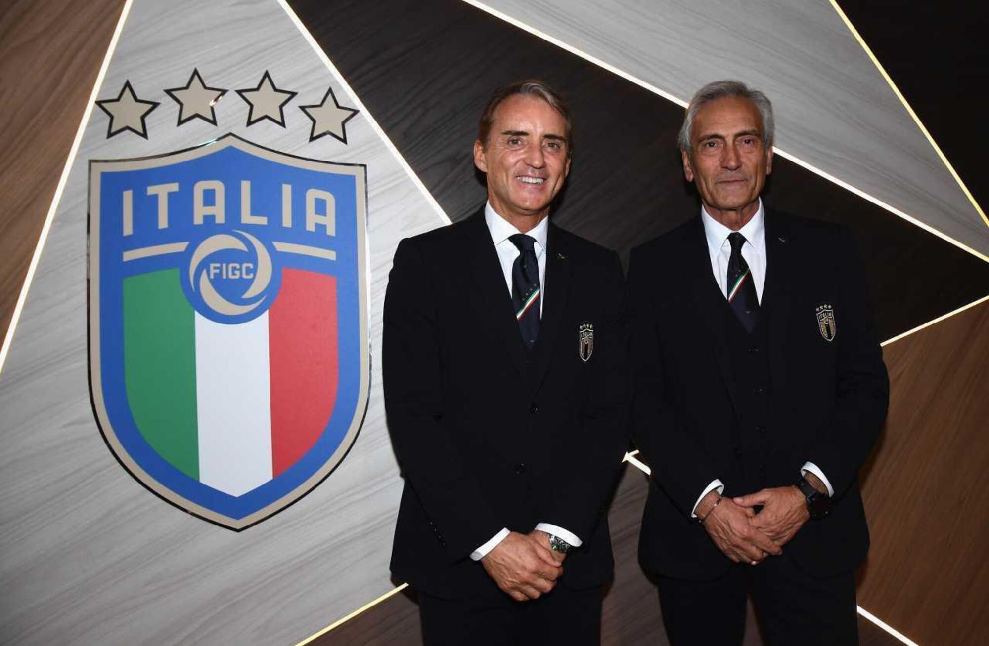 Roberto Mancini e Claudio Gravina