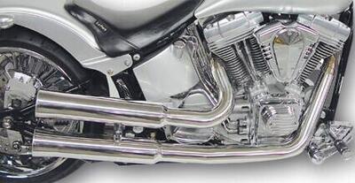 Marmitte Falcon 2 in 2 inox lucide per Softail dal 