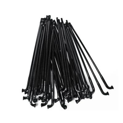 Raggi 16" lisci neri set 40 raggi + nipples per mo 