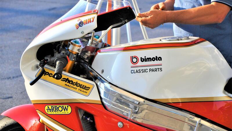 Una Bimota YB4 E.I. R al Manx Grand Prix