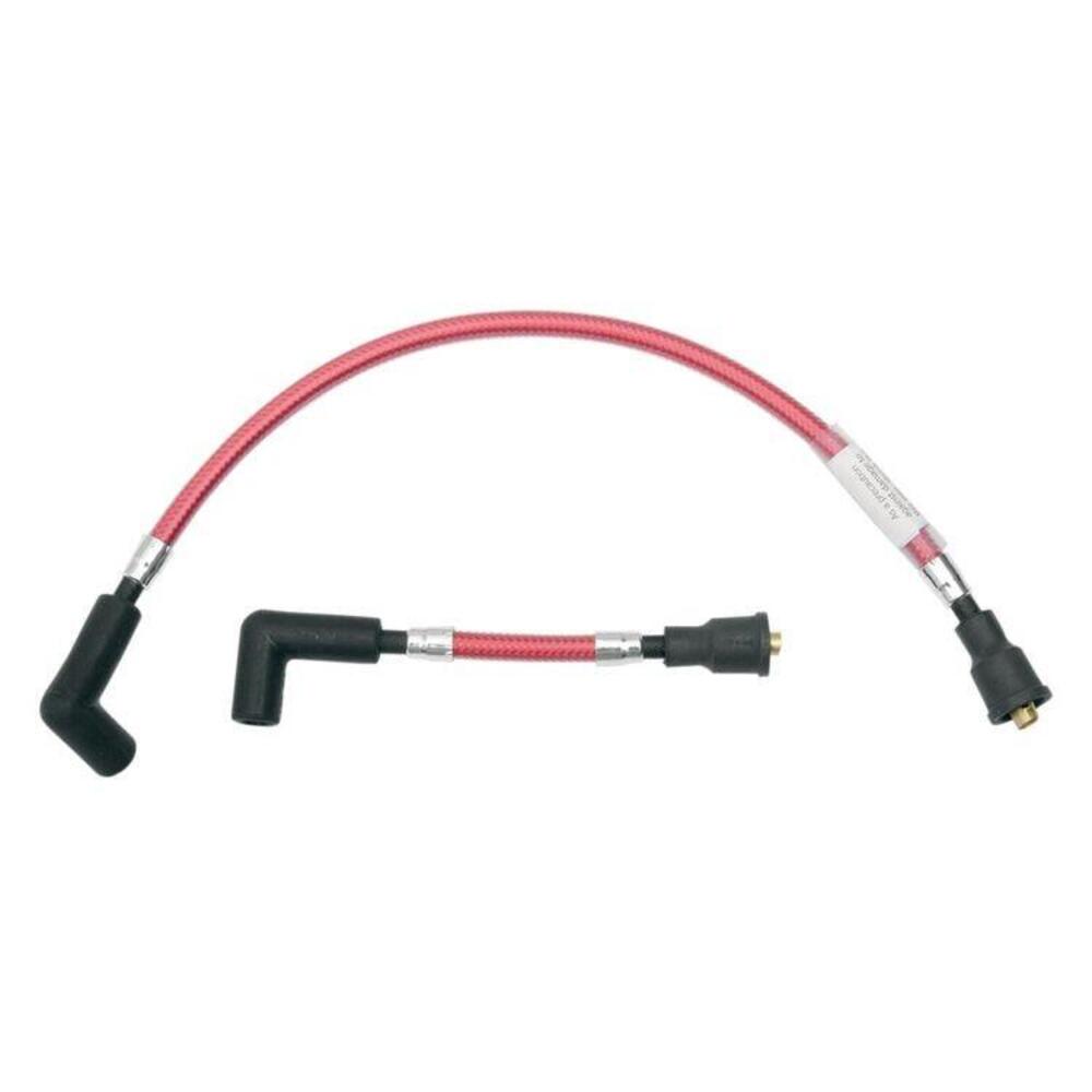 Cavi candele Magnum in treccia rossa per Sportster 