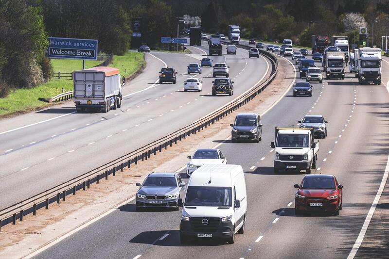 Un tratto di autostrada in cui &egrave; attivo BlueCruise