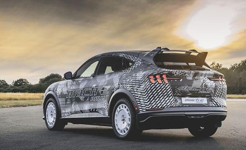 Il posteriore della nuova Ford Mustang Mach-e Rally