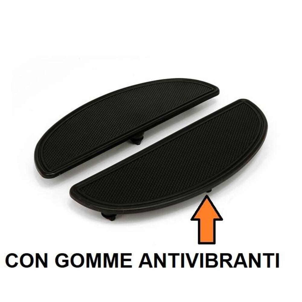 Tappetini neri con antivibranti per pedane ovali p 