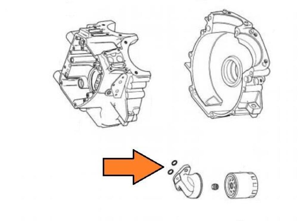 Guarnizione oring supporto filtro olio per Twin Ca 