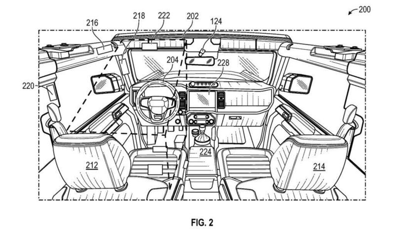 Interni del brevetto Ford Bronco