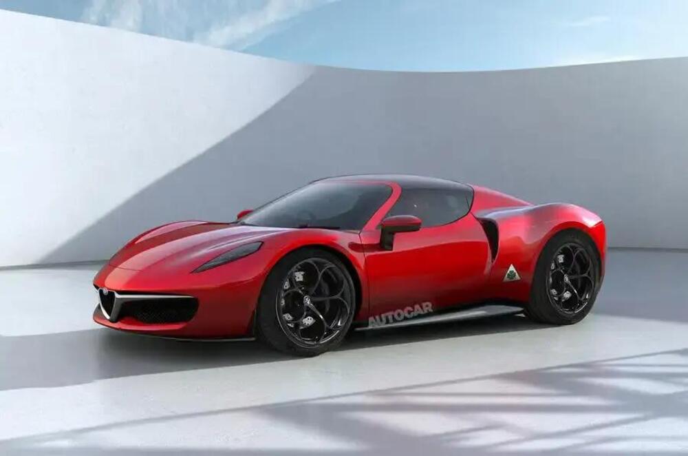 L&#039;Alfa Romeo 33 Stradale in un rendering di Autocar