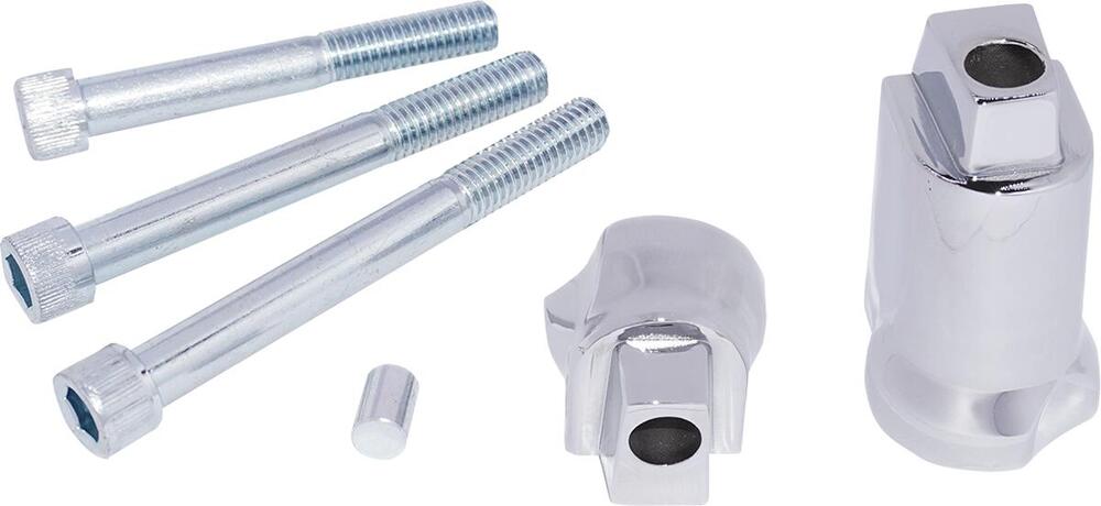 Kit supporti cromati per pedane passeggero per Sof Drag Specialties