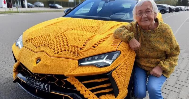 Lamborghini Urus all&#039;uncinetto: falsa, ma questa si che &egrave; una plaid