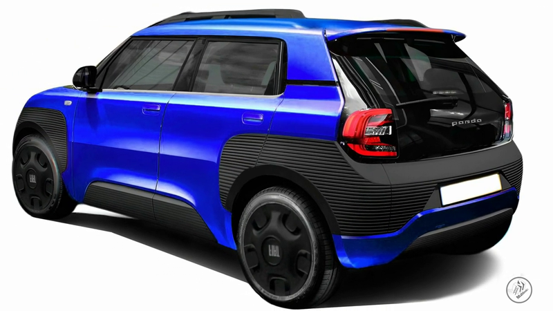 Il render della nuova Fiat Panda Elettrica 2024