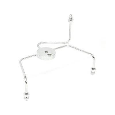 Sdoppiatore cromato con attacchi AN-3 per piastre 