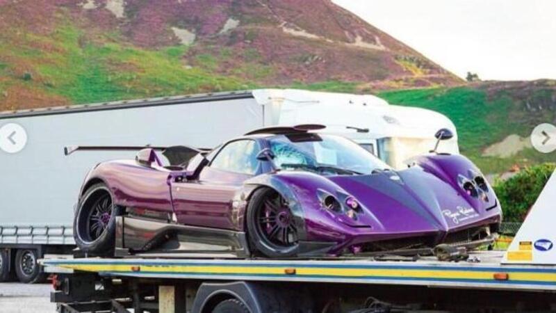 Pagani Zonda 760 LH ex Lewis Hamilton: crash in strada