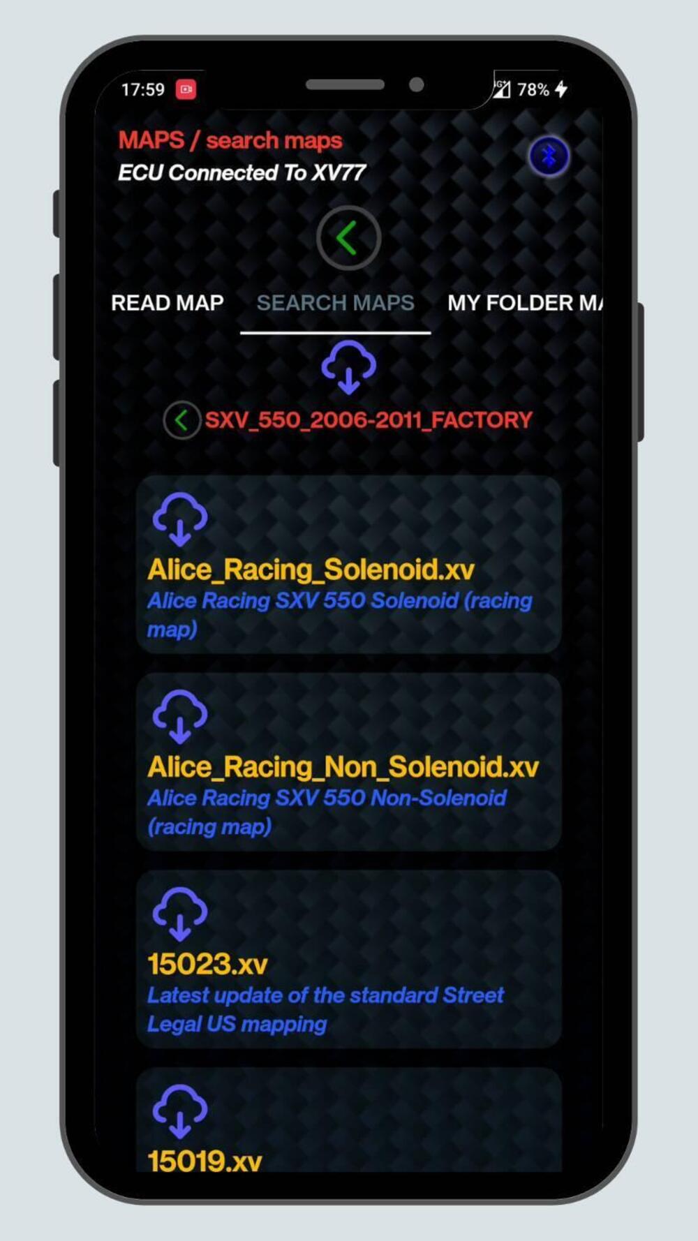 XV 77 ECU INTERFACE App dedicata APRILIA SXV RXV (8)