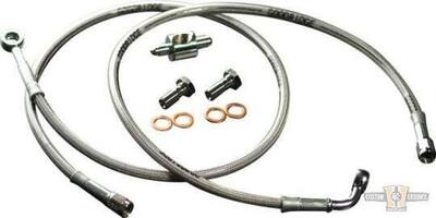 Tubo freno post treccia inox per Softail FXST, FXS Goodridge