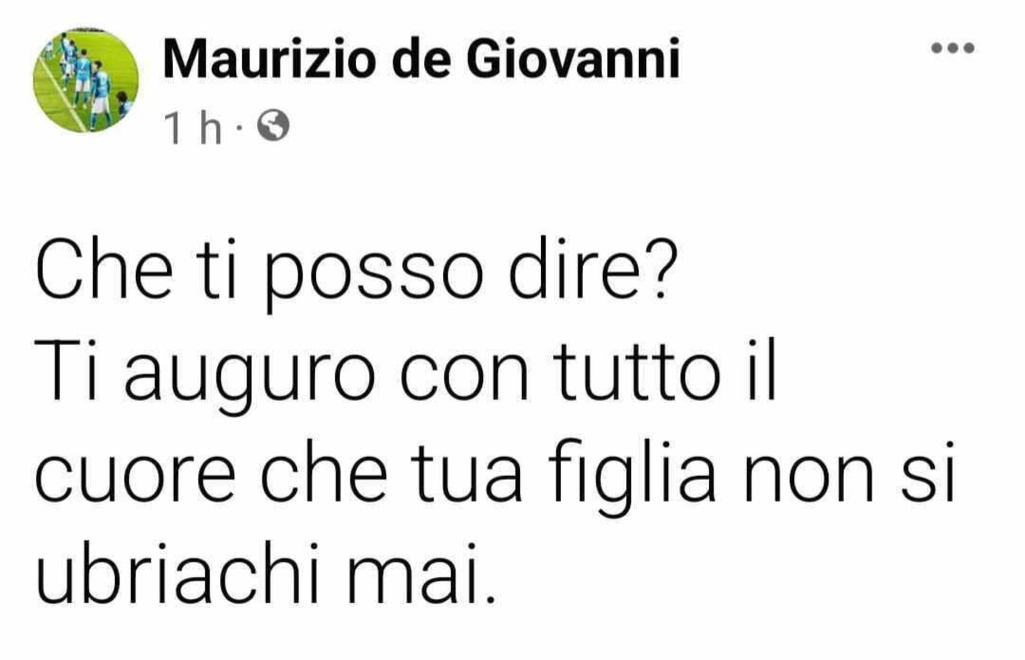 Maurizio De Giovanni via social 