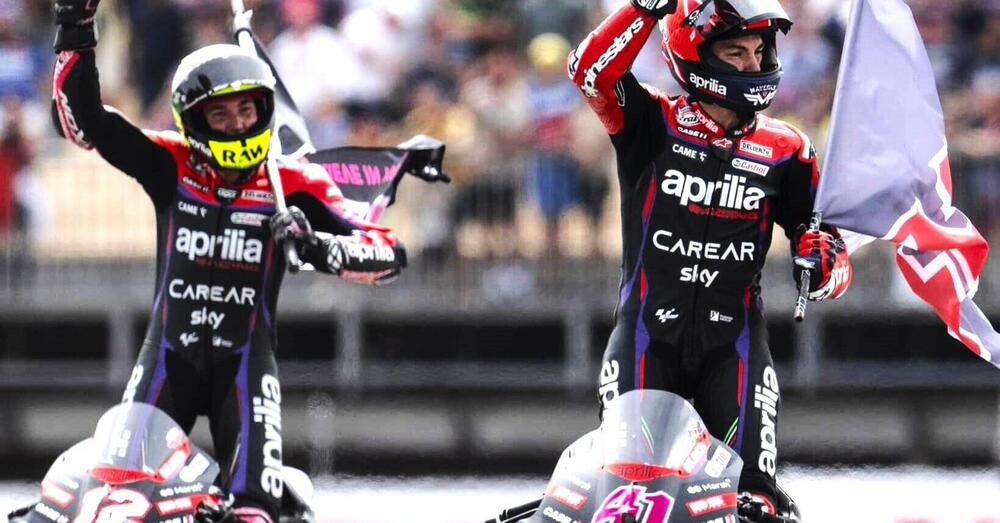 L&rsquo;Aprilia a Barcellona prende il posto della Ducati, Aleix Espargar&oacute; e Maverick Vinales godono: &ldquo;Siamo un team incredibile&rdquo;
