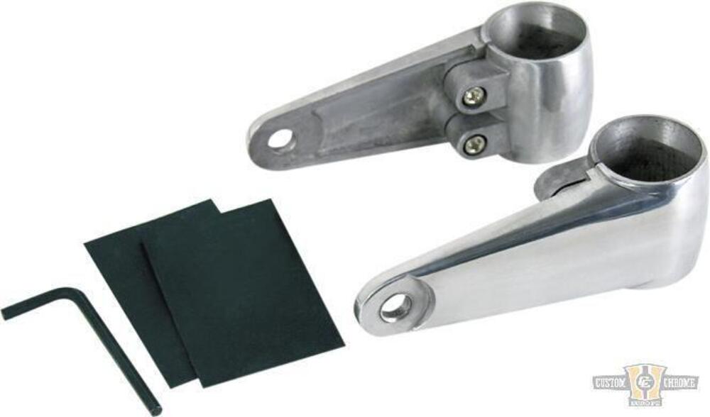 Supporti cromati universali per faro con attacchi 