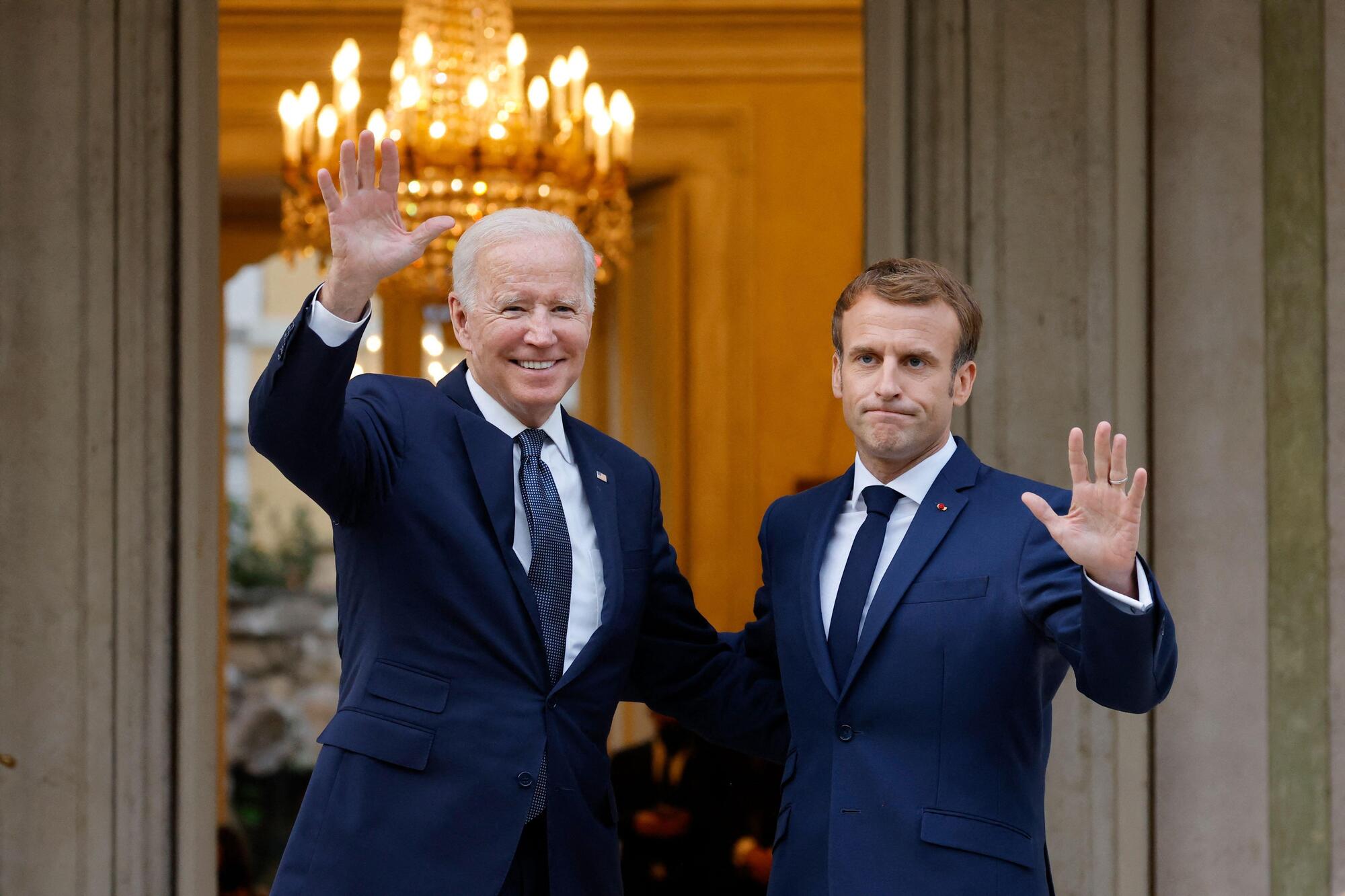 Il presidente americano Biden e quello francese Macron