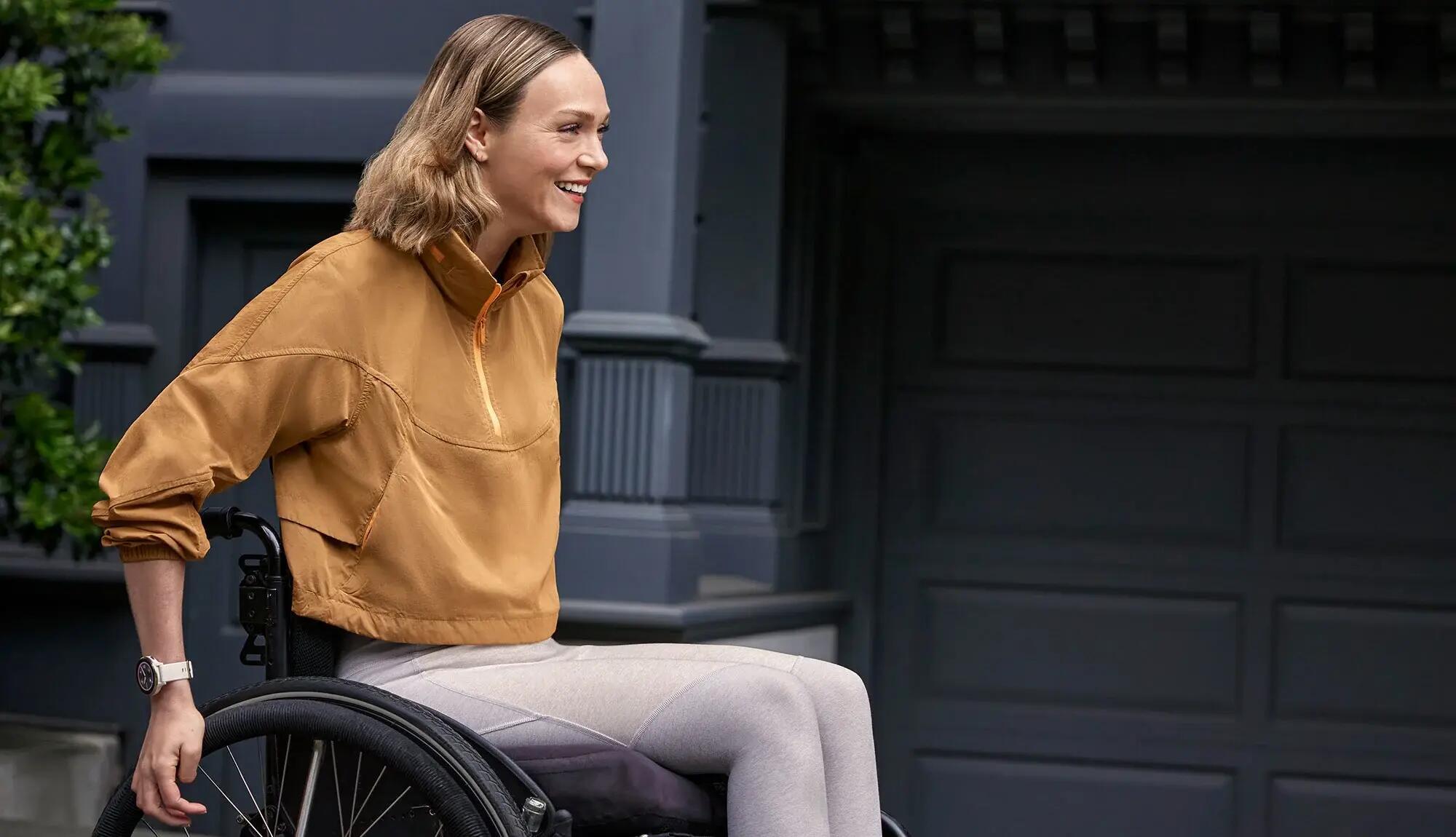 Il Garmin Venu 3 ha una funzione che conta le spinte alle ruote della sedia a rotelle