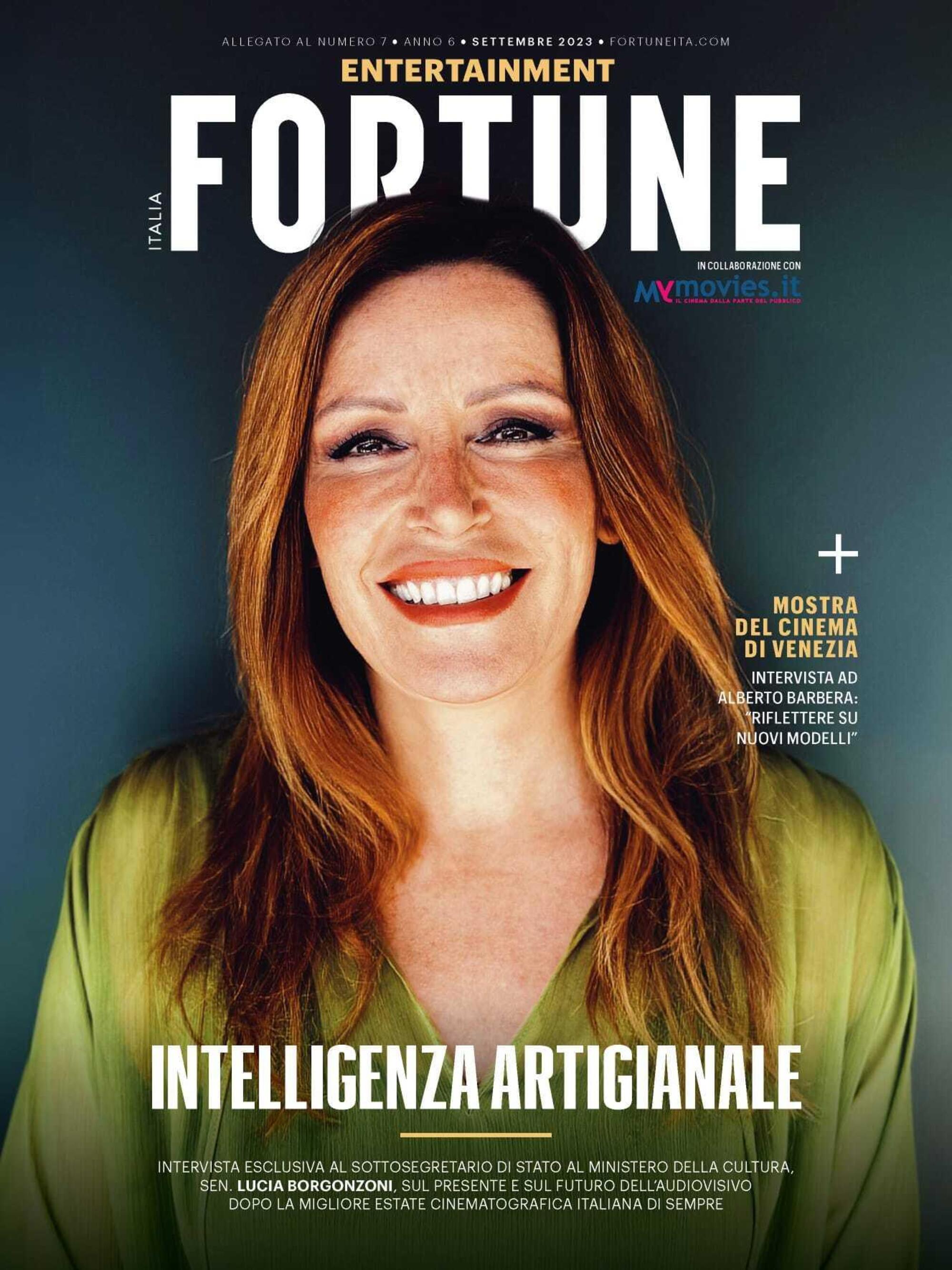 L&#039;intervista a Lucia Borgonzoni in cover su Fortune Italia Entertainment